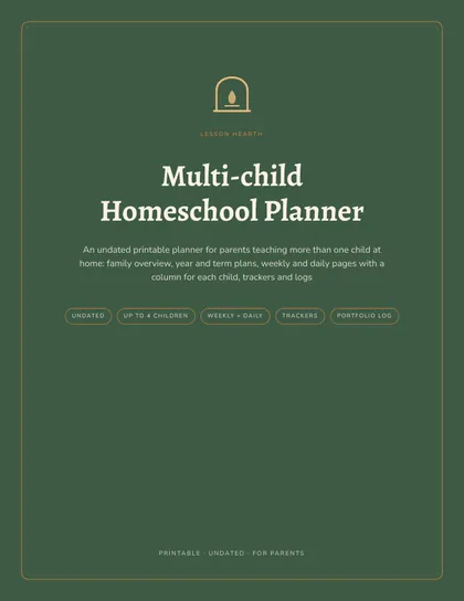 Cover of the Multi-child Homeschool Planner