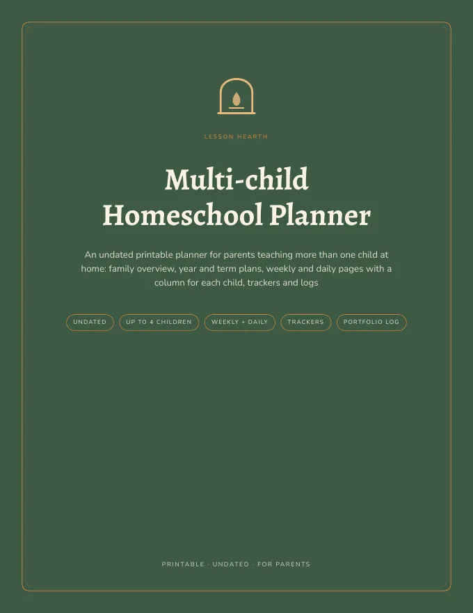Cover of the Multi-child Homeschool Planner